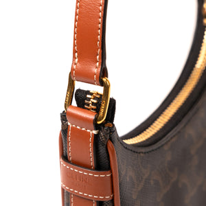 CELINE MINI AVA BAG WITH TRIOMPHE CANVAS GHW