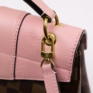 LOUIS VUITTON CLAPTON DAMIER EBENE PINK LEATHER BACKPACK
