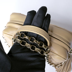 CHANEL CAMERA BAG WITH TASSEL BEIGE SHW