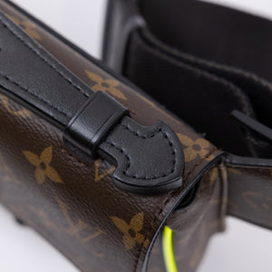 LOUIS VUITTON S LOCK SLING BAG MONOGRAM CANVAS BLACK HARDWARE