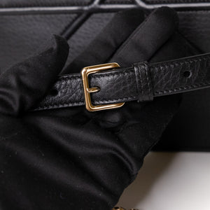 CHRISTIAN DIOR MEDIUM DIORAMA STUDDED BLACK CALFSKIN GHW