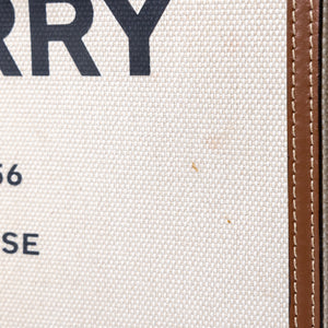 BURBERRY WORLD OF THE POCKET MEDIUM CANVAS WITH LEATHER GHW