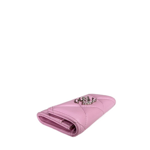 CHANEL CF CARD HOLDER PINK LAMBSKIN