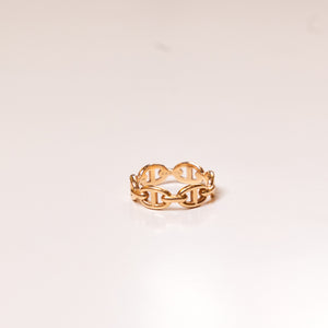 HERMES SIZE 53 CHAINE D’ANCRE ENCHAINEE PM RING SMALL MODEL ROSE GOLD