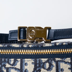 CHRISTIAN DIOR MEDIUM DIORTRAVAL NOMAD POUCH BLUE OBLIQUE