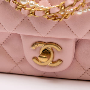 CHANEL 25B PEARL HANDLE MINI SQUARE (MICROCHIP)