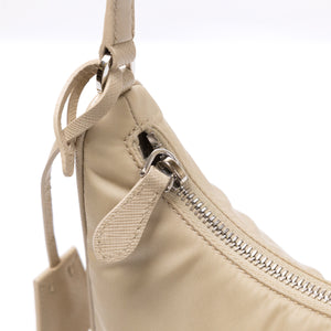 PRADA RE-EDDITION 2005 RE-NYLON SAFFIANO MINI BAG BEIGE SHW