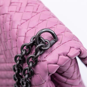 BOTTEGA VENETA OLIMPIA BAG LAVENDER PURPLE BLACK HARDWARE