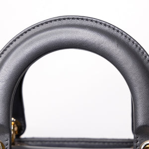 CHRISTIAN DIOR MY ABC DIOR SMALL LADY DIOR LAMBSKIN GREY GHW