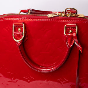 LOUIS VUITTON ALMA PM PATENT LEATHER RED GHW