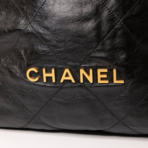 CHANEL 22 BACKPACK CALFSKIN BLACK GHW