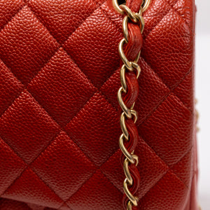 CHANEL JUMBO CLASSIC DOUBLE FLAP RED CAVIAR LEATHER GHW