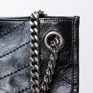 SAINT LAURENT MEDIUM SHOPPING TOTE BLACK SHW
