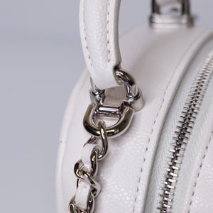 CHANEL 24C MINI BACKPACK / CROSSBODY BAG WHITE CALFSKIN LEATHER SHW