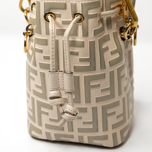 FENDI MON TRESOR MINI BUCKET BAG BEIGE GHW