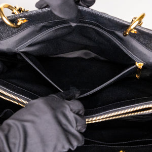 CHANEL CAVIAR GRAND SHOPPING TOTE BAG XL BLACK GHW