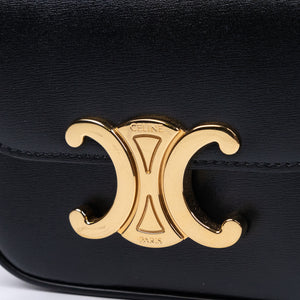 CELINE MINI CLAUDE BAG CALFSKIN LEATHER BLACK GHW