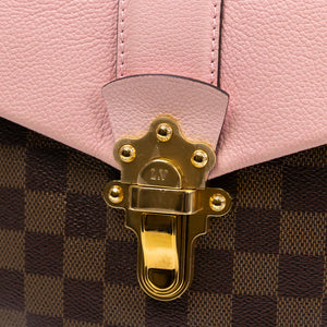 LOUIS VUITTON CLAPTON DAMIER EBENE PINK LEATHER BACKPACK
