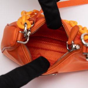 PRADA MINI HOBO NYLON ORANGE SHW