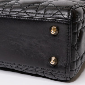 CHRISTIAN DIOR MY ABC DIOR SMALL LADY DIOR LAMBSKIN BLACK GHW