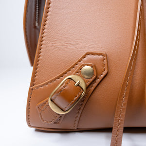BALENCIAGA SMALL NEO CLASSIC CITY BAG IN BROWN