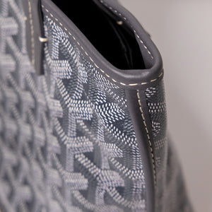 GOYARD MINI ANJOU TOTE BAG CANVAS / CALFSKIN GREY SHW
