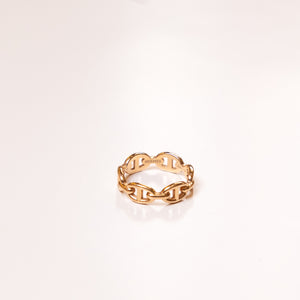 HERMES SIZE 53 CHAINE D’ANCRE ENCHAINEE PM RING SMALL MODEL ROSE GOLD
