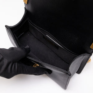 CHANEL LEBOY SMALL BLACK CAVIAR LEATHER GHW