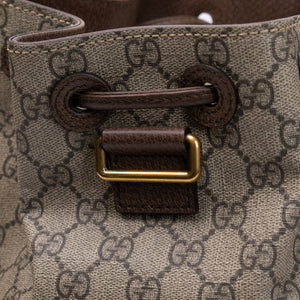 GUCCI GG SUPREME DRAWSTRING BUCKET BACKPACK CANVAS MULTICOLOR GHW