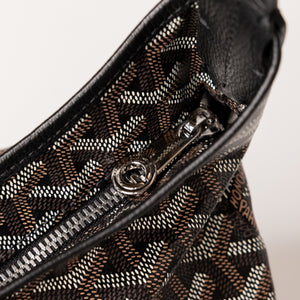 GOYARD BOHEME HOBO PM BAG GOYARDINE CANVAS BLACK SHW