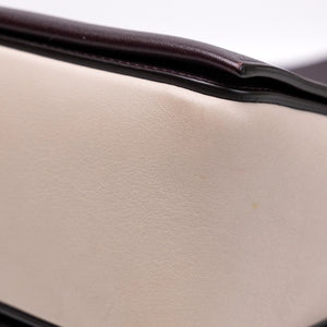 CELINE FRAME BAG CALFSKIN BROWN / WHITE GHW