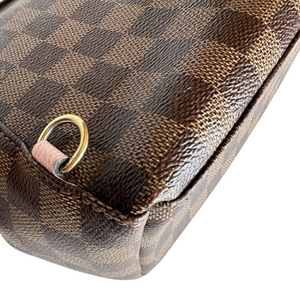 LOUIS VUITTON CLAPTON DAMIER EBENE PINK LEATHER BACKPACK