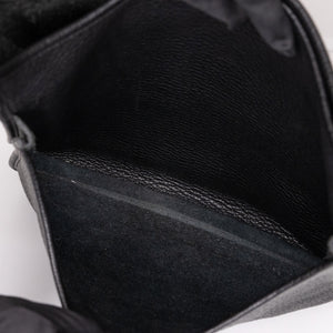 HERMES EVELYN 29 CLEMENCE LEATHER BLACK SHW STAMP SQUARE N