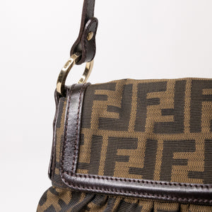 FENDI TOBACCO ZUCCA CHEF SHOULDER BAG