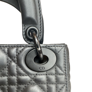 CHRISTIAN DIOR MINI LADY DIOR MATTE BLACK