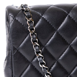 CHANEL MINI CLASSIC FLAP LAMSKIN BLACK