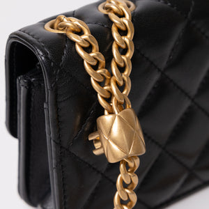 CHANEL 22K MINI WALLET ON CHAIN GHW (MICROCHIP)
