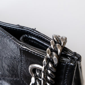 SAINT LAURENT MEDIUM SHOPPING TOTE BLACK SHW