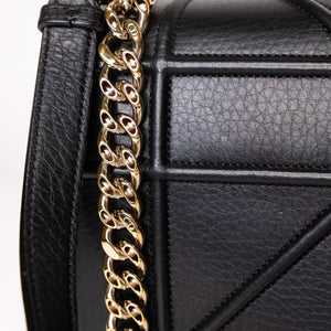 CHRISTIAN DIOR MEDIUM DIORAMA STUDDED BLACK CALFSKIN GHW