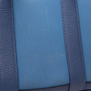 HERMES GARDEN PARTY 30 CANVAS / NEGONDA LEATHER BLUE AGATE SHW STAMP Z