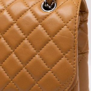 CHANEL VINTAGE FLAP BAG CARAMEL LAMBSKIN SHW