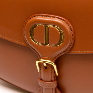 CHRISTIAN DIOR MEDIUM DIOR BOBBY BAG DARK TAN CALFSKIN LEATHER GHW