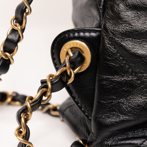 CHANEL 22 BACKPACK CALFSKIN BLACK GHW