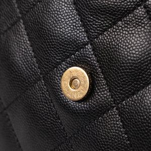 CHANEL SMALL 25 HANDBAG GRAINED CALFSKIN BLACK GHW (MICROCHIP)