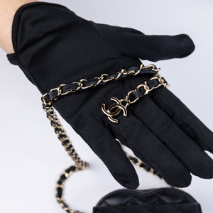 CHANEL 22S HEART BELT BAG LAMBSKIN LEATHER BLACK LGHW