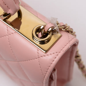 CHANEL TOP HANDLE TRENDY CC WALLET ON CHAIN (MICROCHIP)
