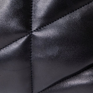 SAINT LAURENT PUFFER BAG MEDIUM BLACK NAPPA LEATHER GHW