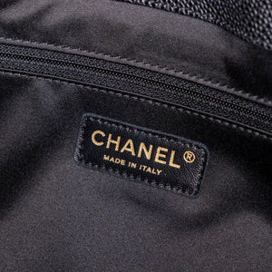 CHANEL CAVIAR GRAND SHOPPING TOTE BAG XL BLACK GHW