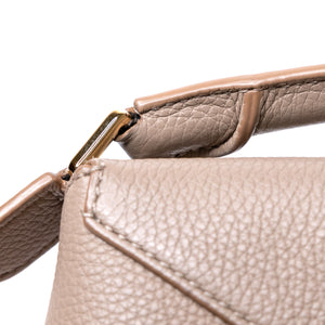 LOEWE MINI PUZZLE BAG SAND CALFSKIN GHW