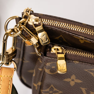 LOUIS VUITTON MULTI POCHETTE ACCESSORIES ROSE CLAIR MONOGRAM CANVAS GHW